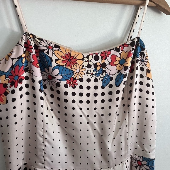 Tibi Y2K Vintage Inspired Cottagecore Silk Floral Strappy Cami Dress - Picture 5 of 12